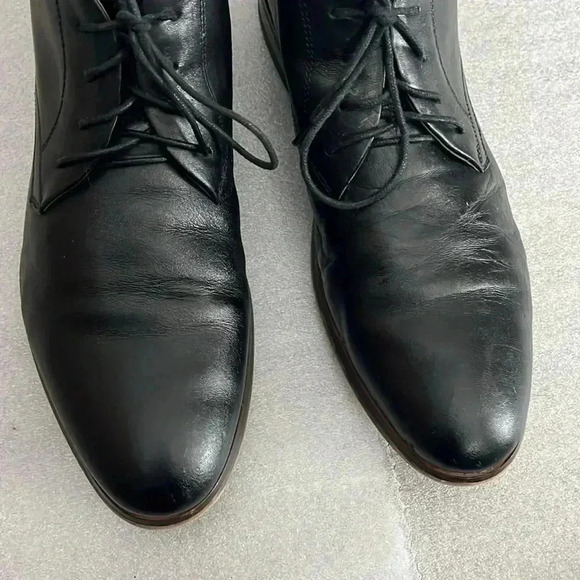 [10EE]Florsheim Baldwin  Black Leather Men Plain Toe Chukka Boots - Picture 5 of 12